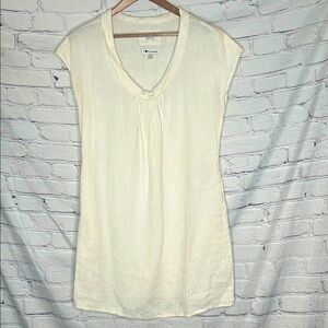 Malvin Cream Colored Linen Dress Size 10 Excellent Condition